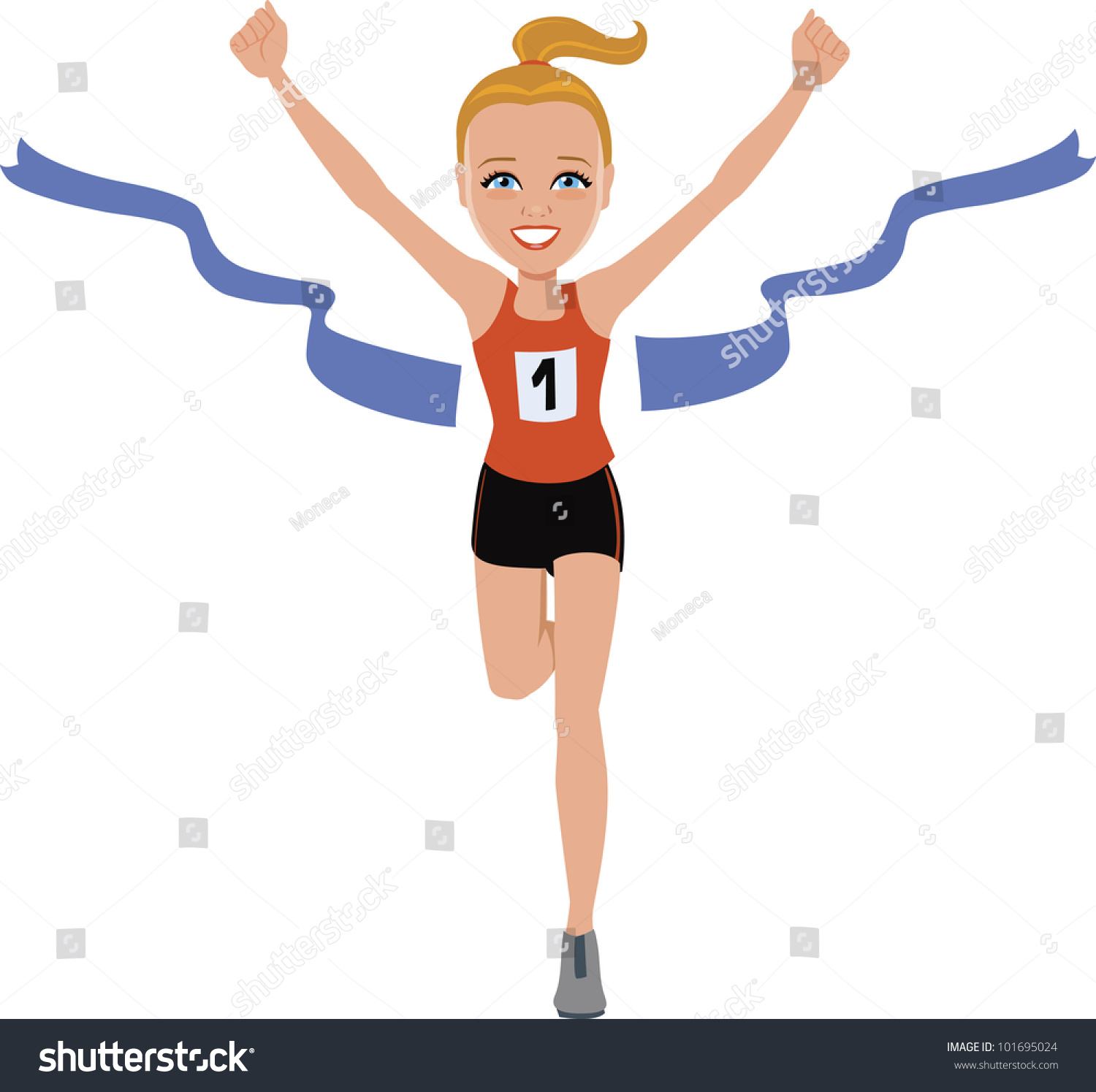 Marathon Finishing Line Cartoon Illustration 101695024 Shutterstock