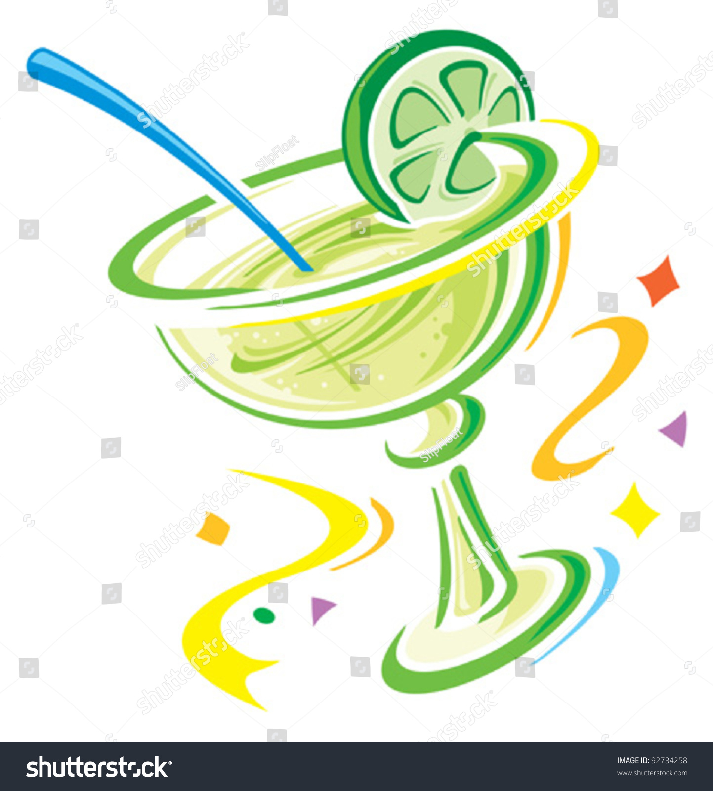 Margarita Stock Vector Illustration 92734258 : Shutterstock