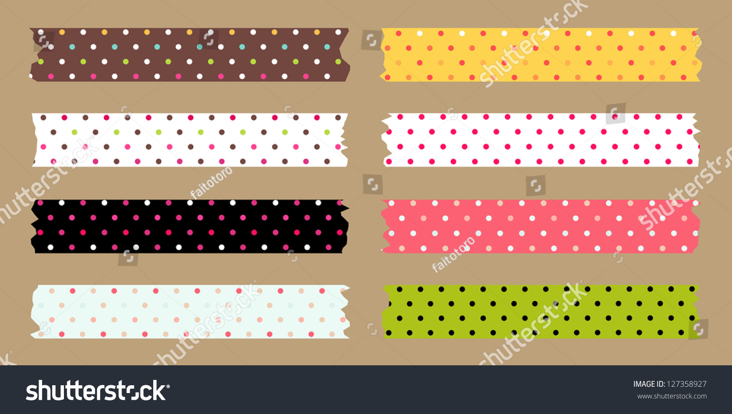 Masking Tape Set Stock Vector Illustration 127358927 : Shutterstock