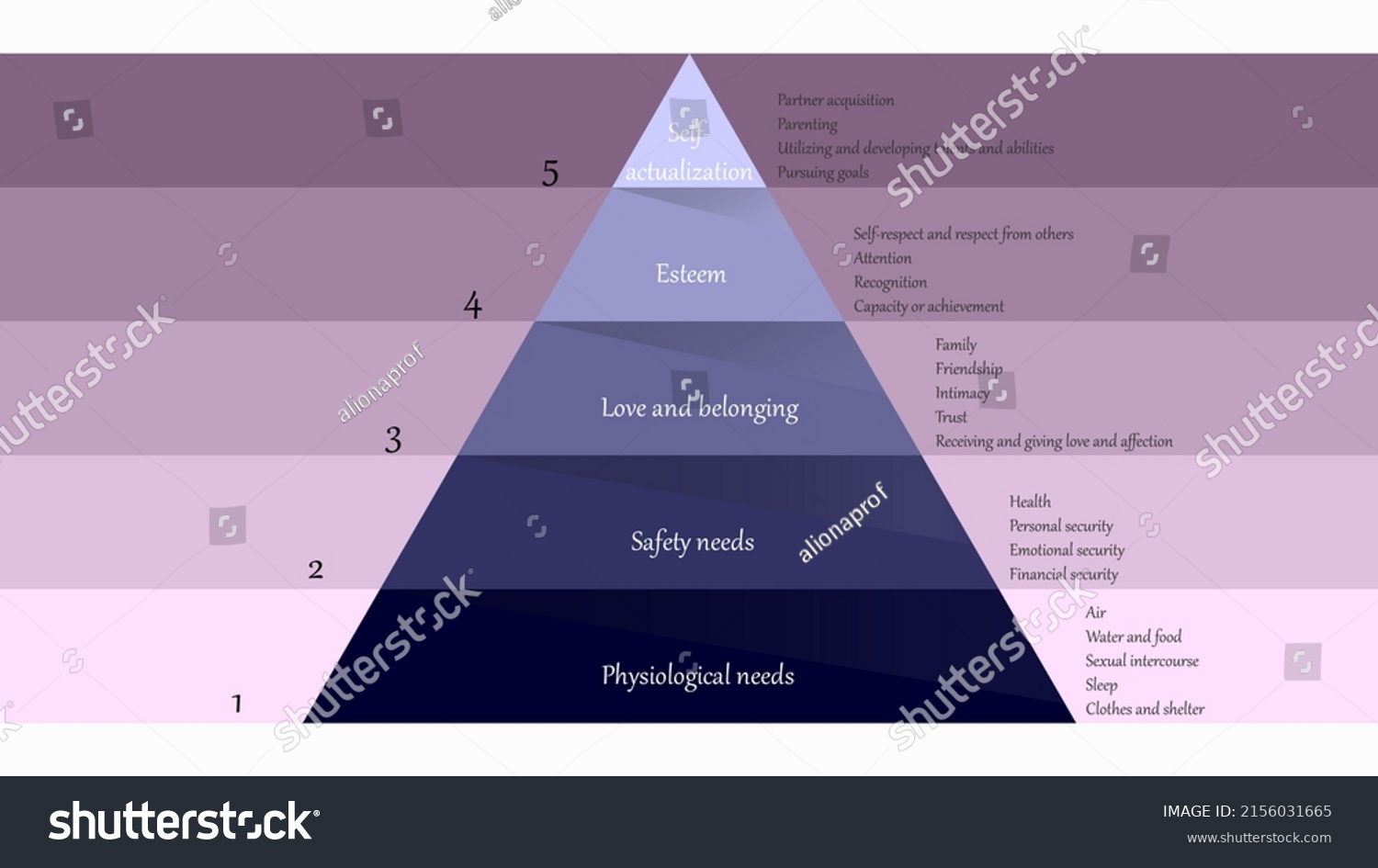 Maslows Hierarchy Needs Abraham Maslow Pyramid Stock Vector Royalty