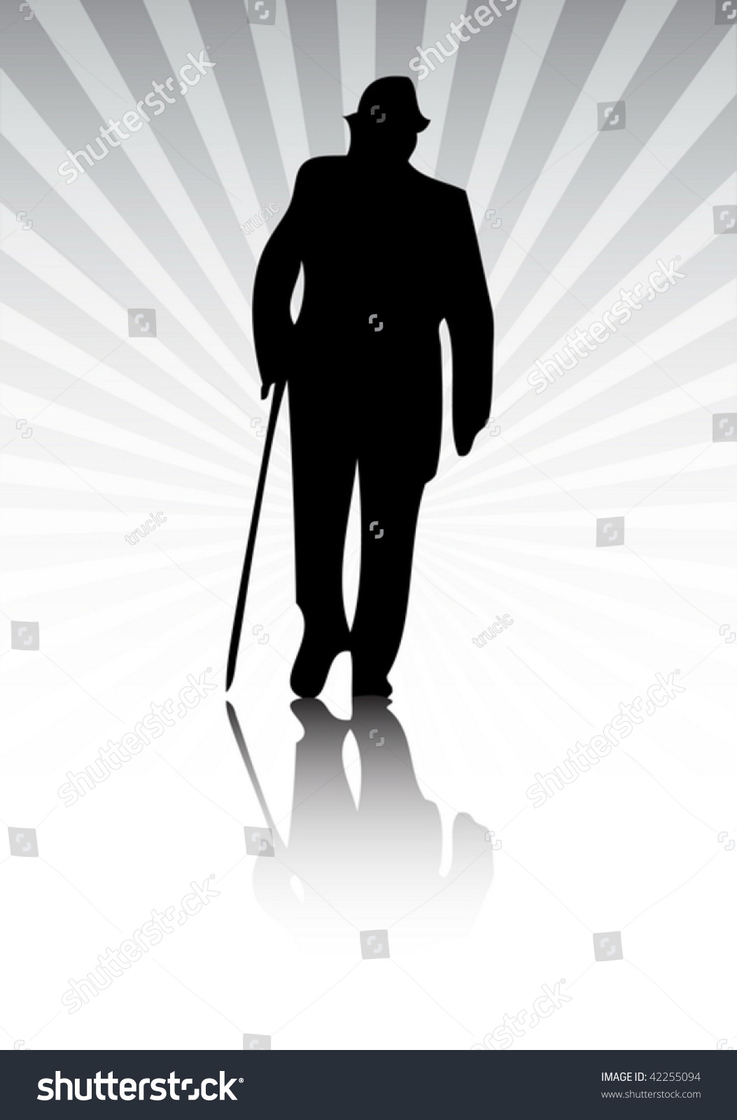 Mature Man Silhouette Stock Vector Illustration Shutterstock