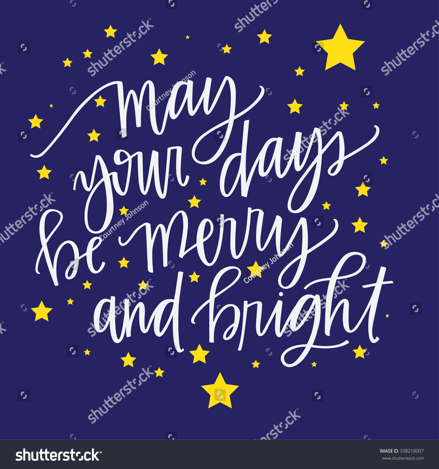 May Your Days Be Merry And Bright Stock Vector Illustration 338218007 ...