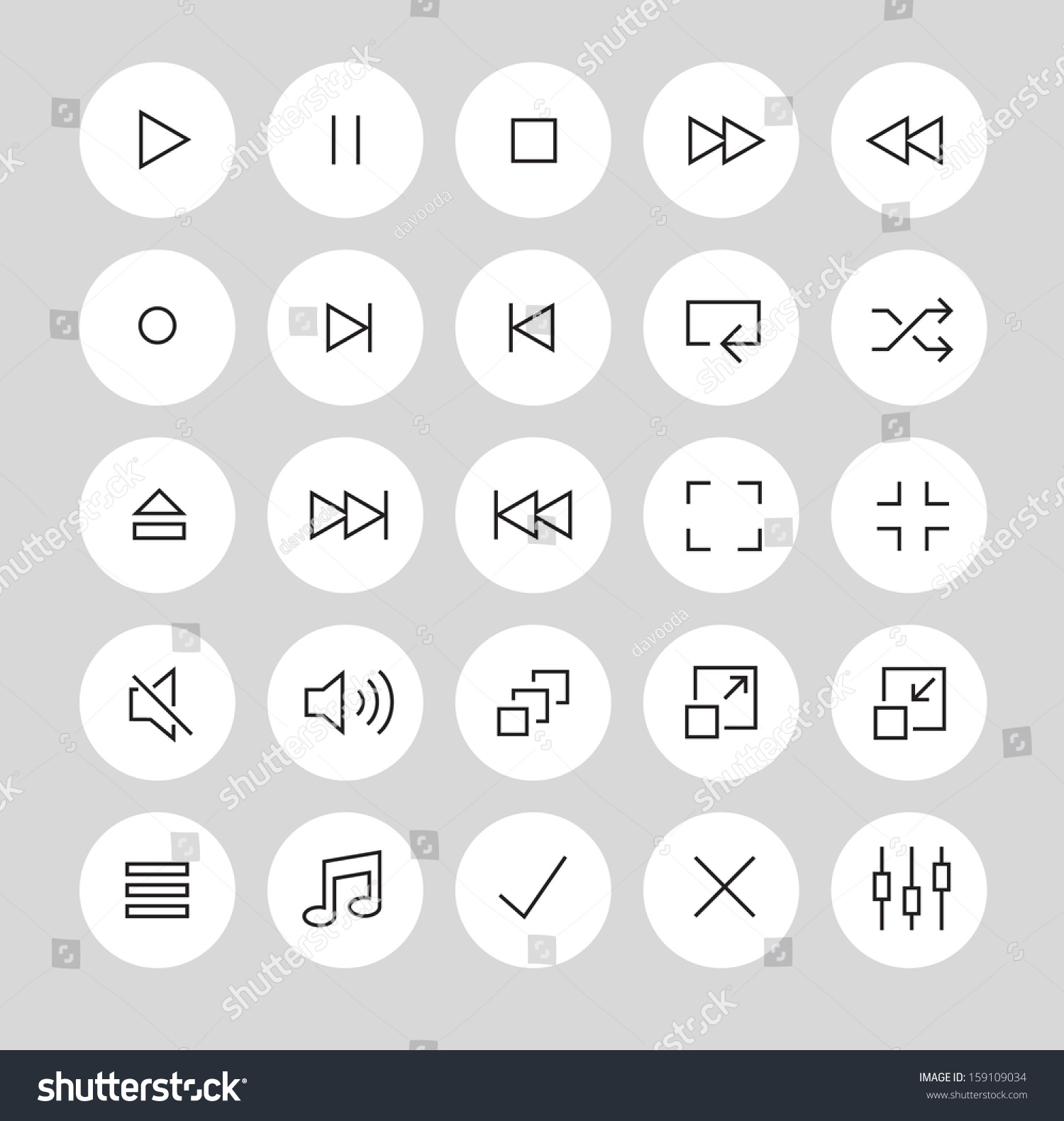 media-player-icons-symbols-stock-vector-159109034-shutterstock