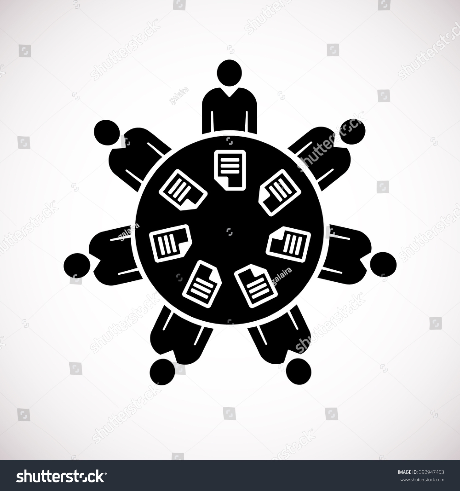 Meeting Icon. Stock Vector 392947453 : Shutterstock