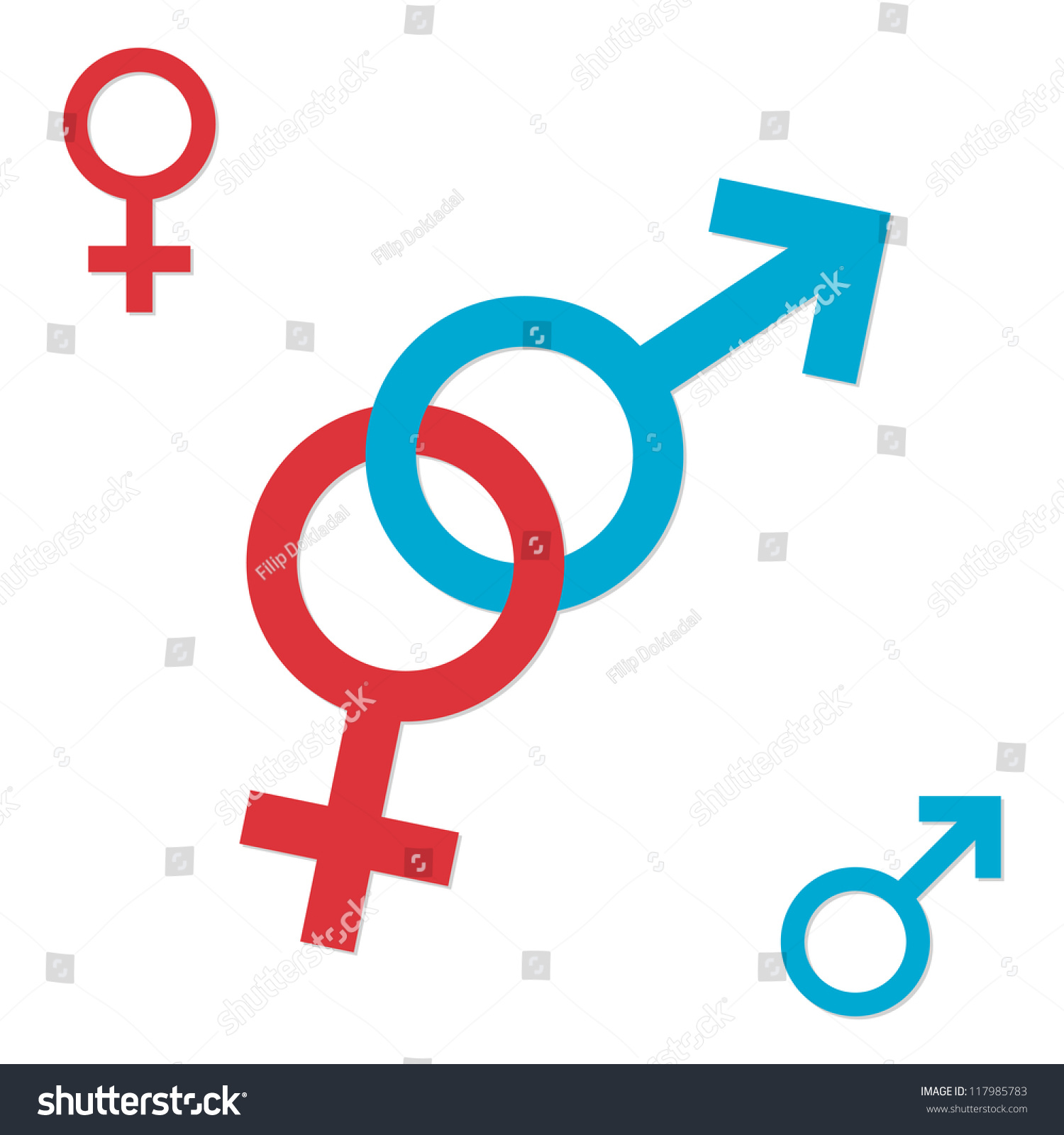 Men Women Vector Sex Symbols Stock Vector 117985783 Shutterstock