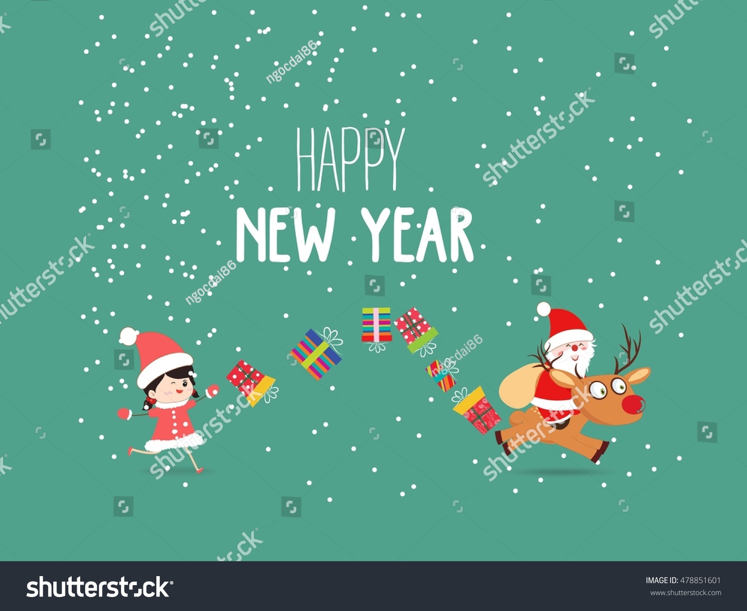 Merry Christmas And Happy New Year Background Stock Vector Illustration 478851601 : Shutterstock