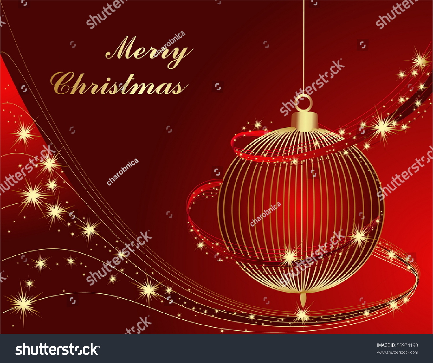 Merry Christmas Background Stock Vector Illustration 58974190