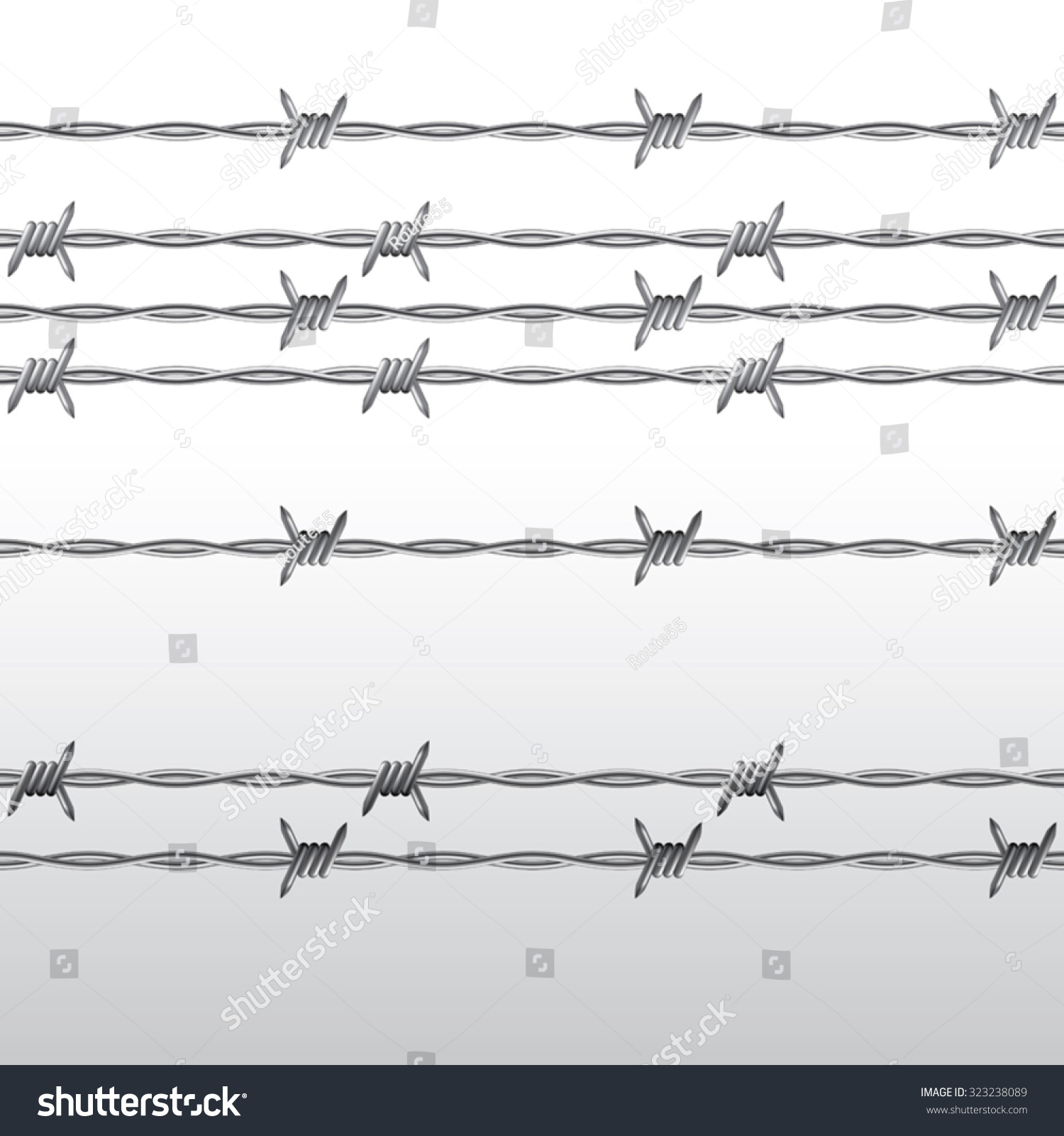 Metal Barbed Wire Seamless Isolated On Background Vector Illustration Shutterstock