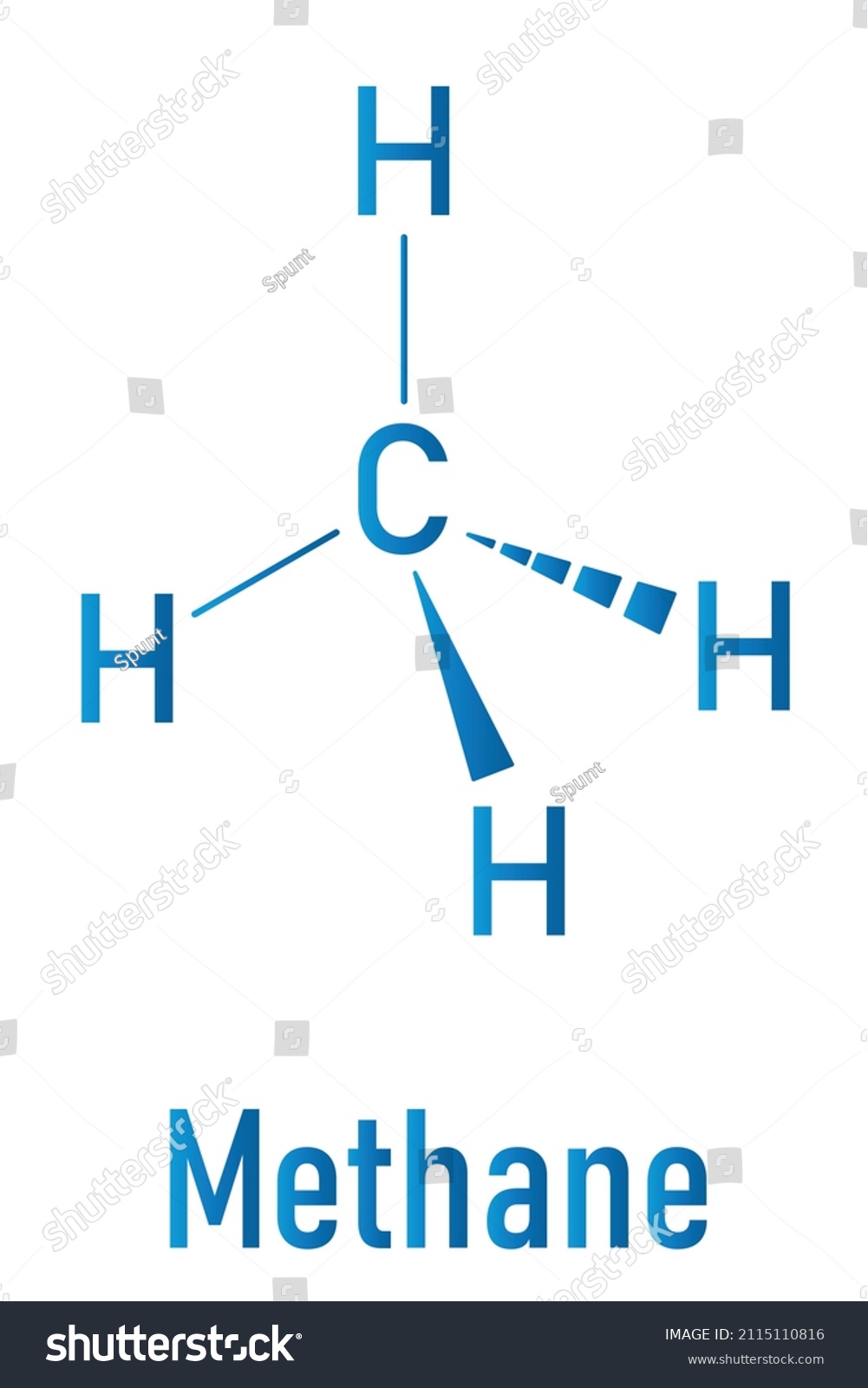 Methane Natural Gas Molecule Main Component Stock Vector Royalty Free