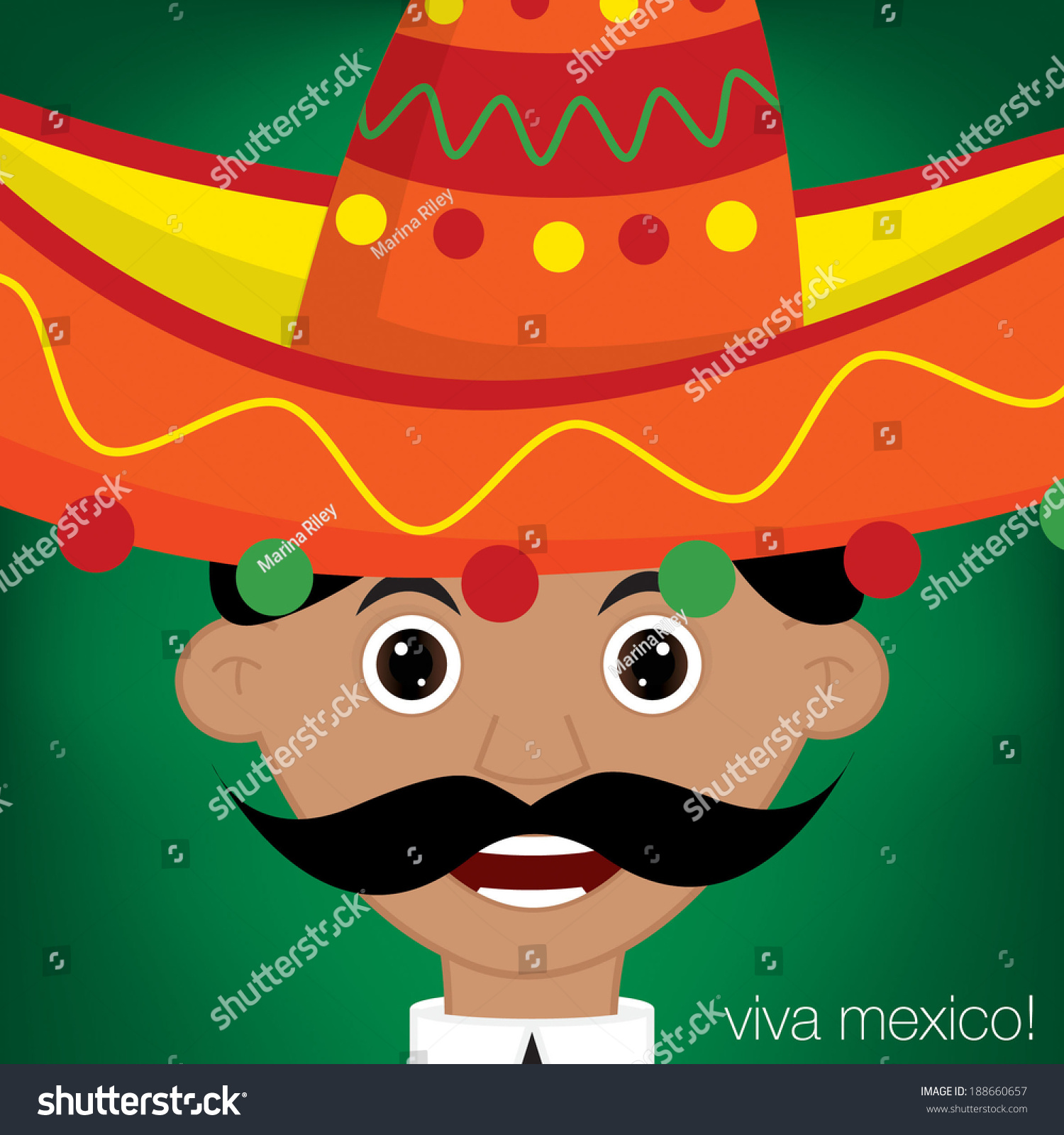 Mexican Man Character In Vector Format. - 188660657 : Shutterstock