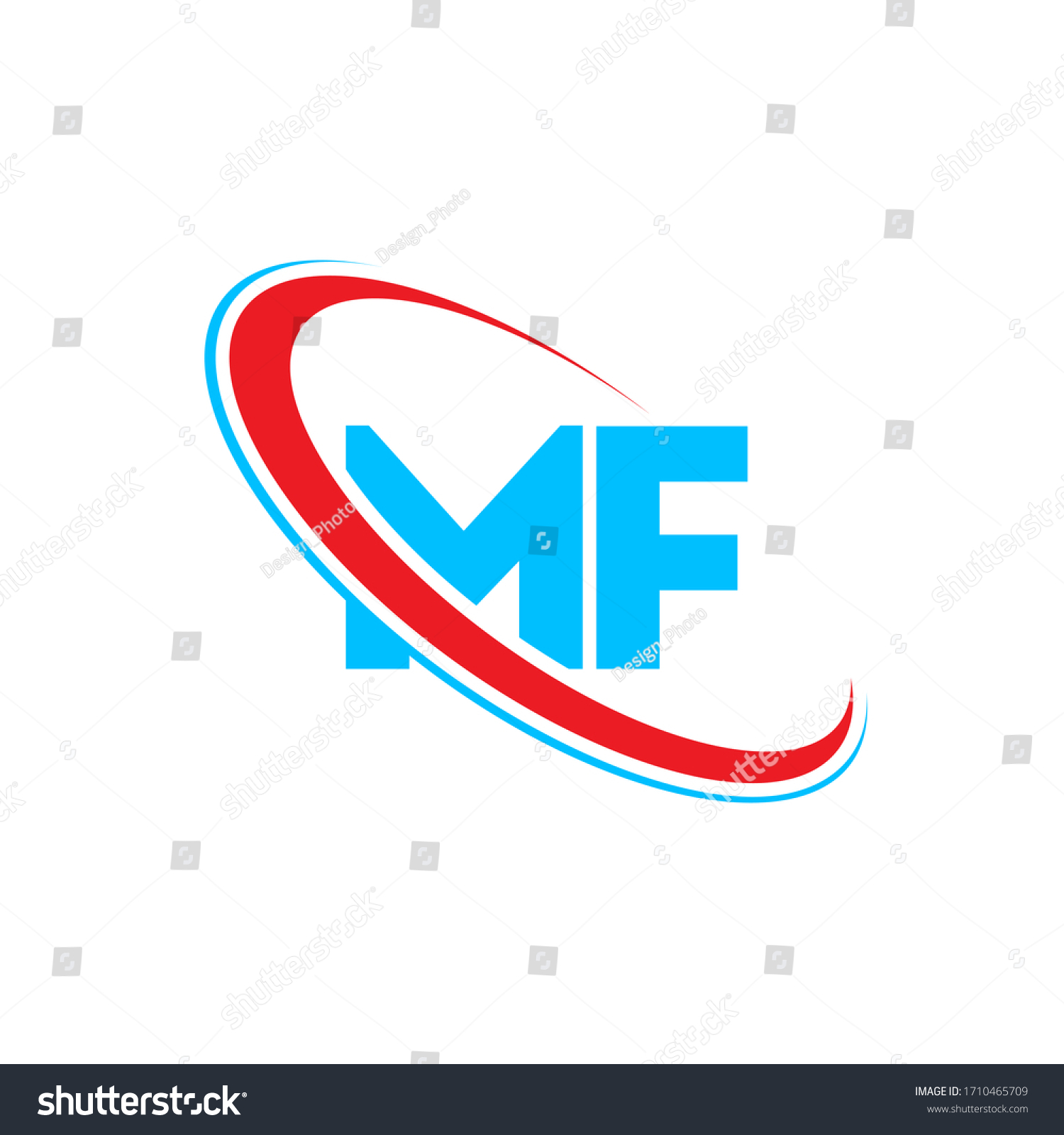 Mf M F Letter Logo Design Stock Vector Royalty Free 1710465709