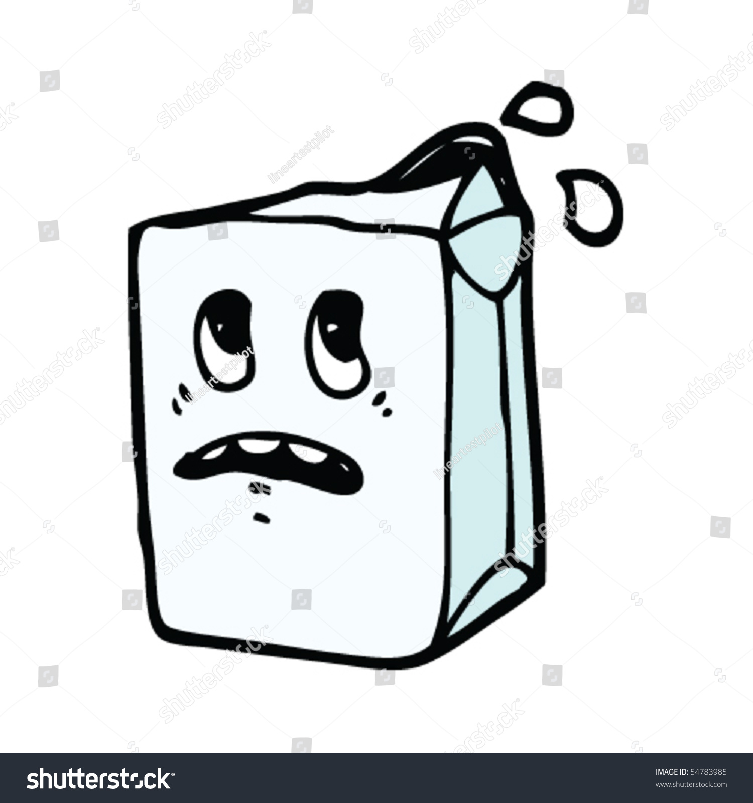 Milk Carton Cartoon Stock Vector Illustration 54783985 : Shutterstock