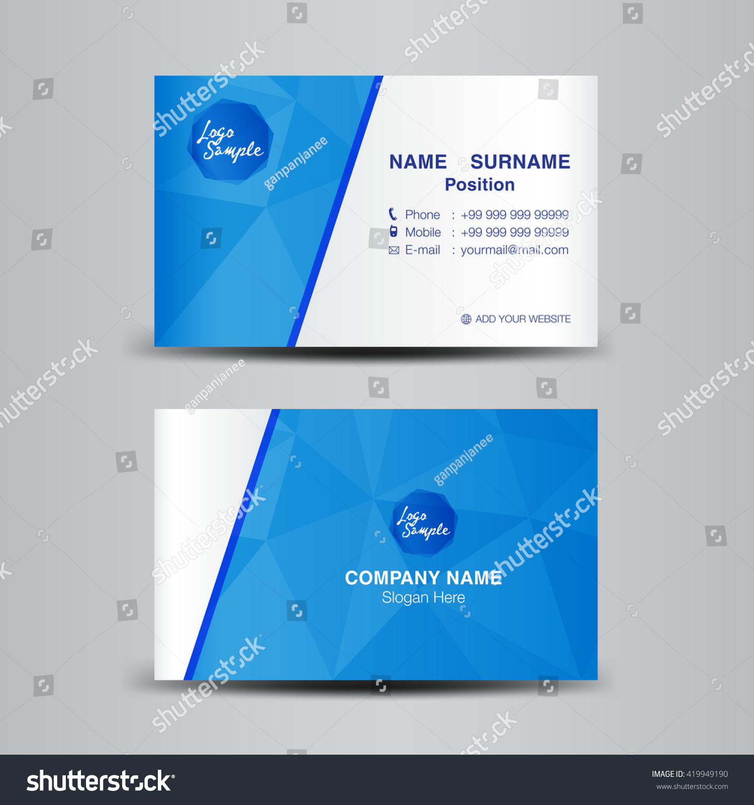 minimal corporate business card vector backgroundflyer