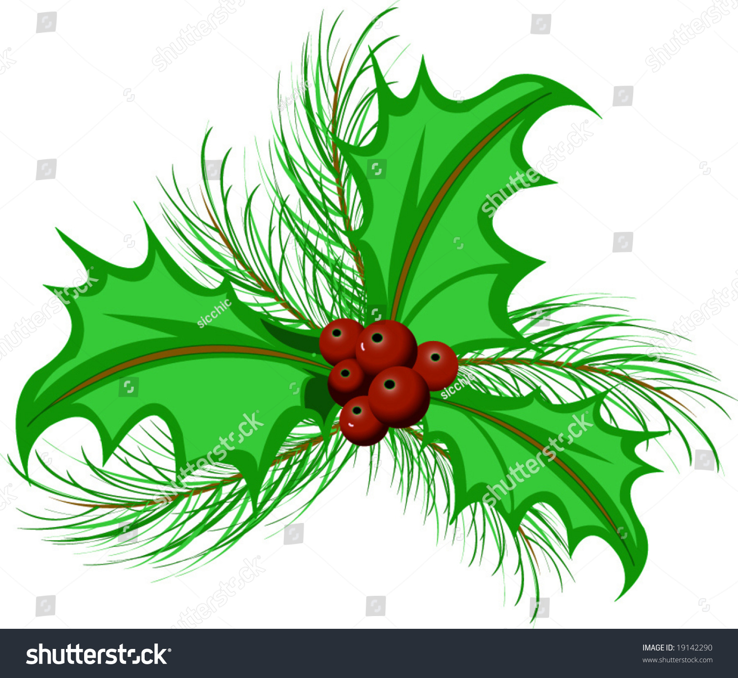 Mistletoe Stock Vector Illustration 19142290 : Shutterstock