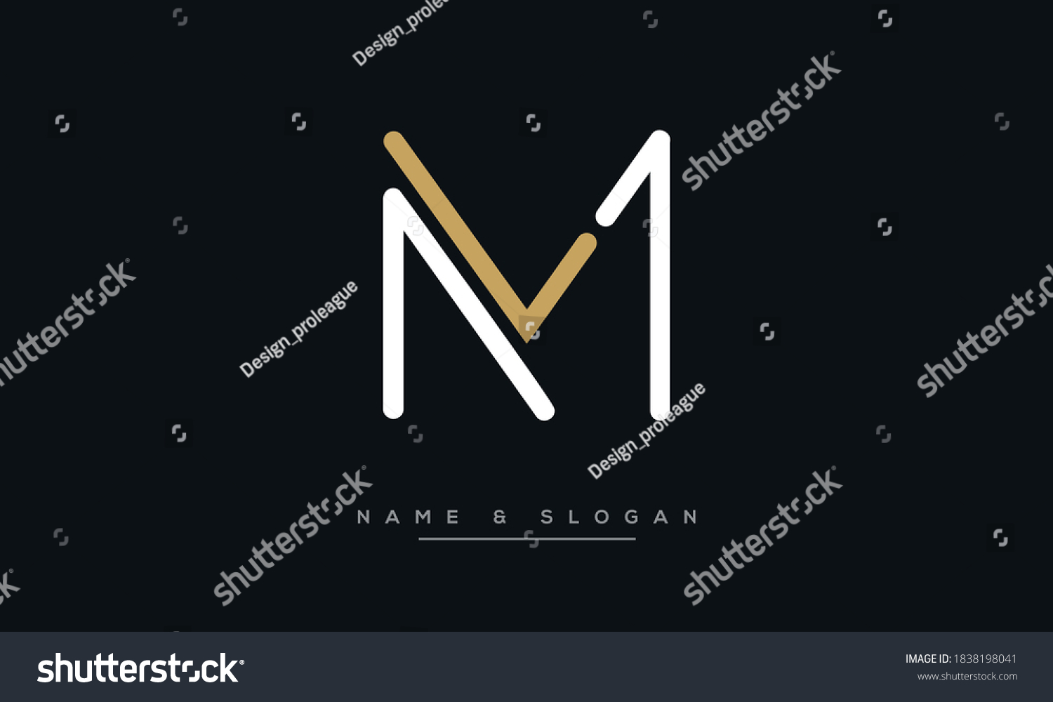 Ml Lm Abstract Letters Monogram Logo Stock Vector Royalty Free