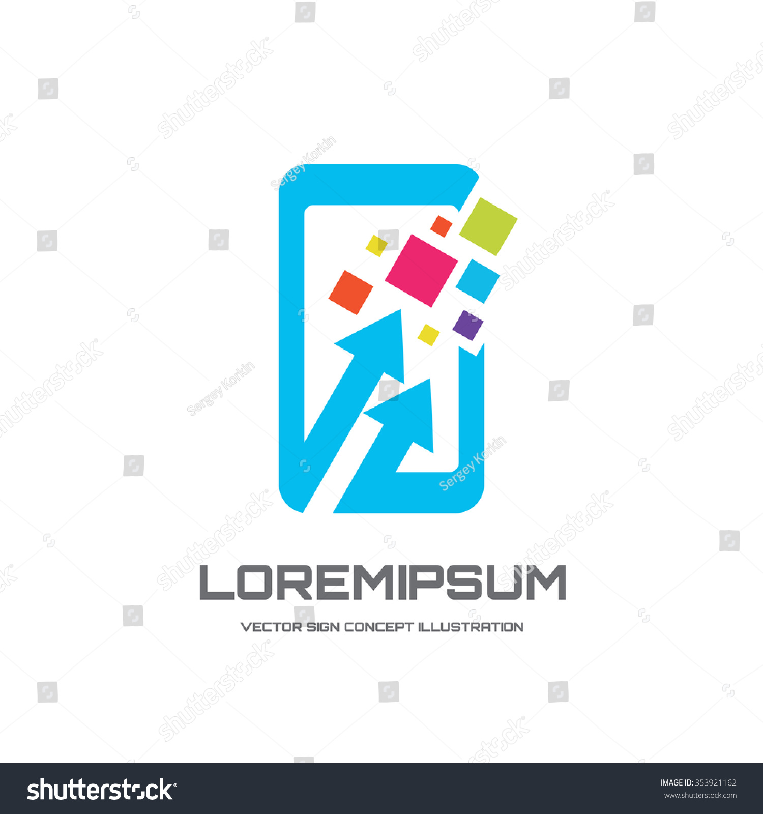 Mobile Phone Vector Logo Template Concept Illustration Smartphone