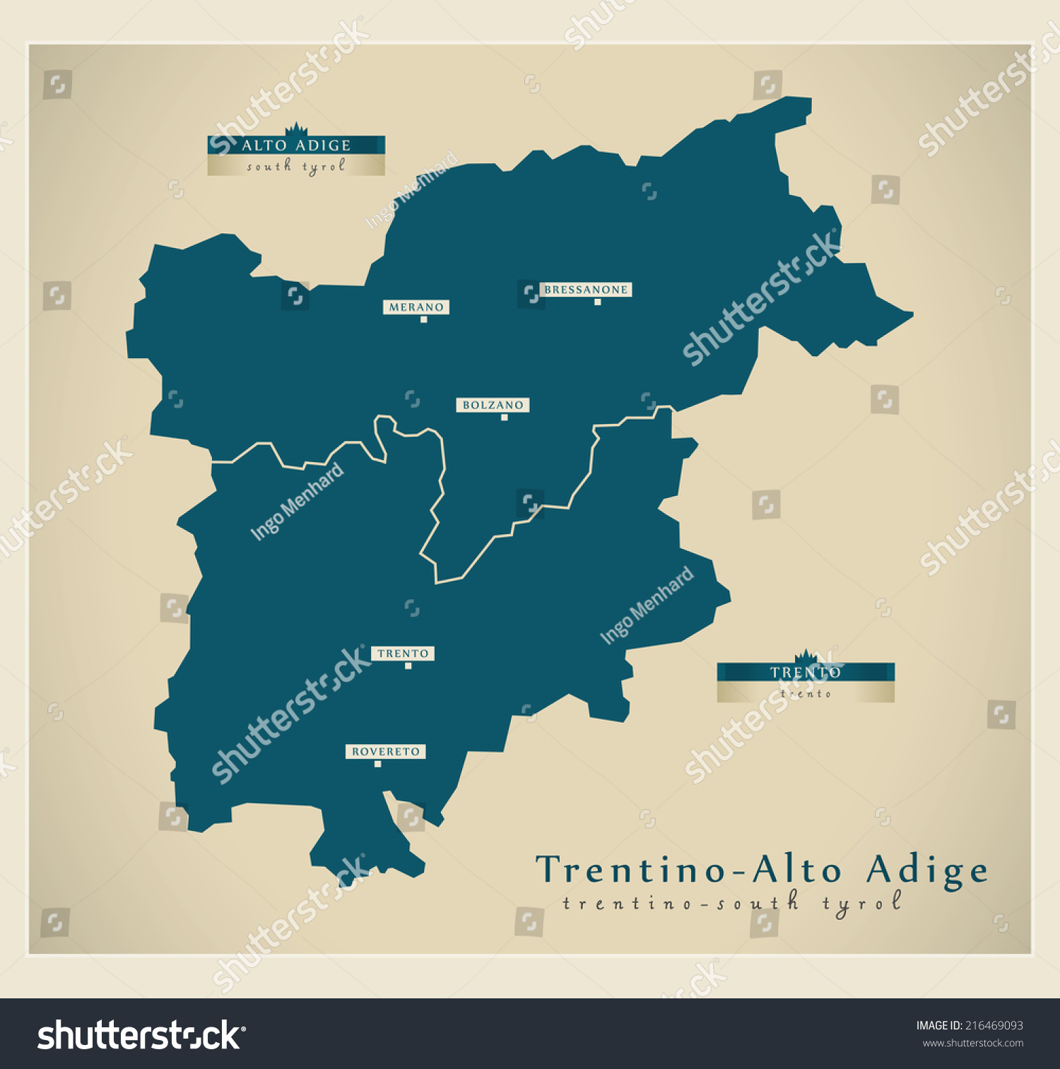 Trento Map Vector Images Stock Photos Vectors Shutterstock