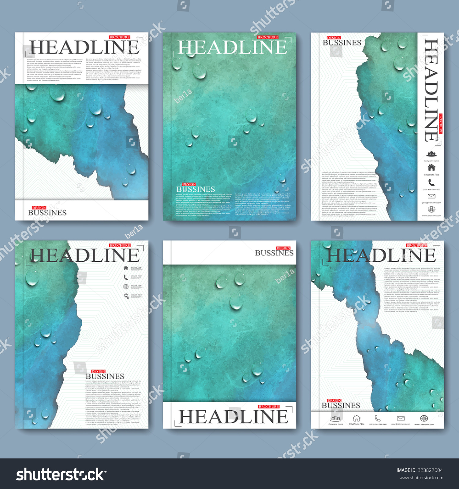 Modern vector templates of brochures flyer cover or report in A4 size for your design Modern vector templates of brochures flyer cover or report in A4 size for your design