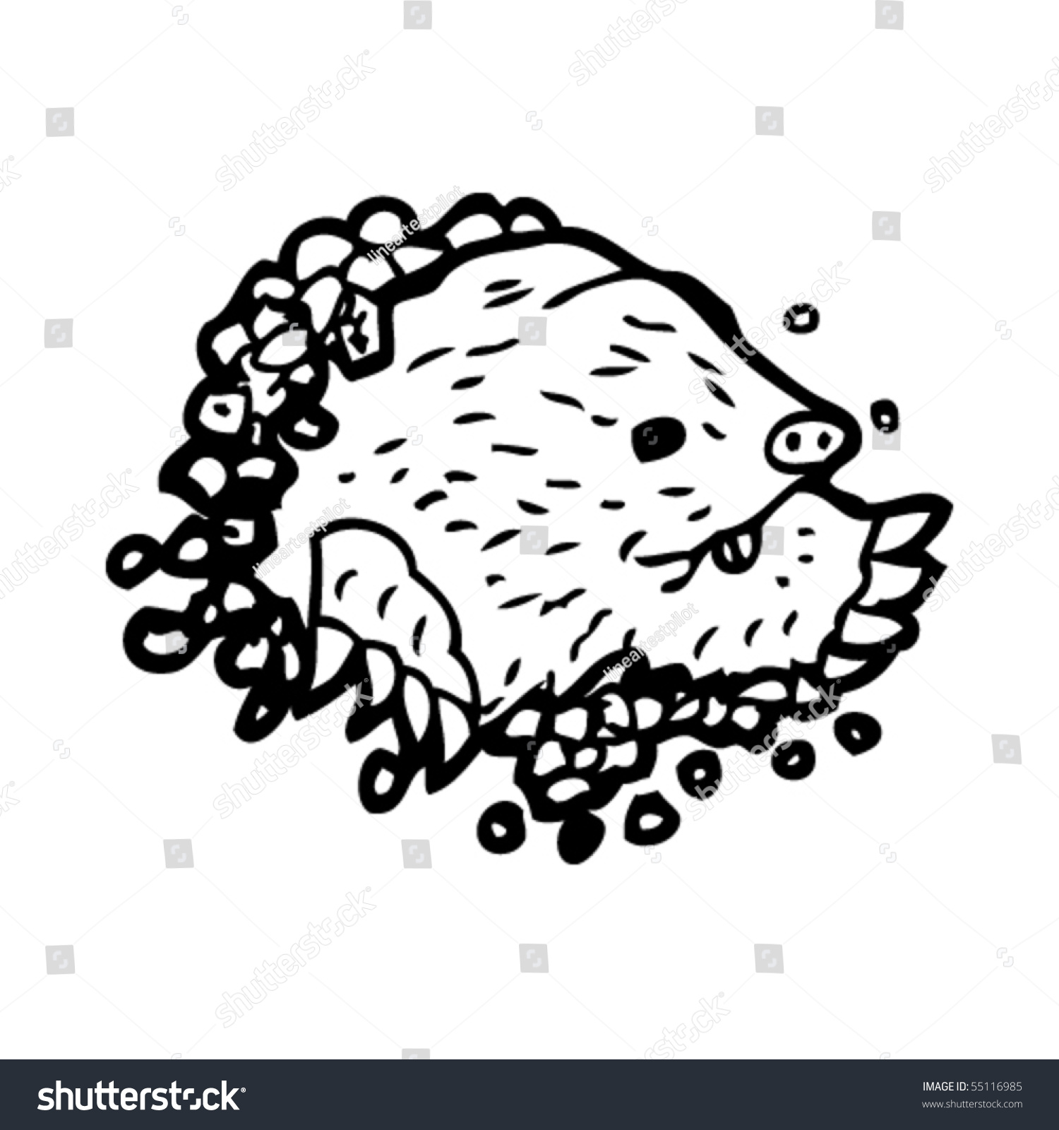 Mole Drawing Stock Vector Illustration 55116985 : Shutterstock