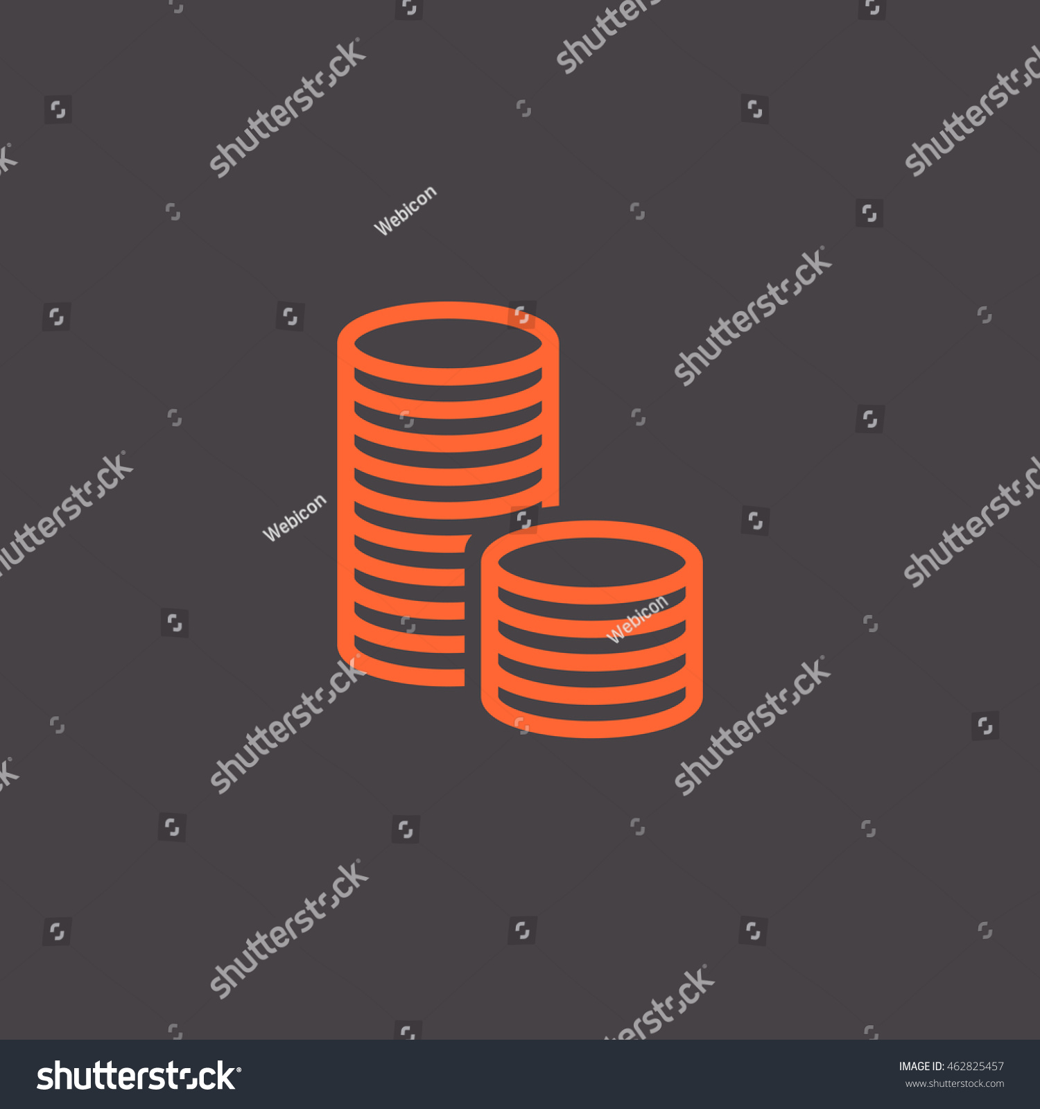 Money Icon Flat. Stock Vector 462825457 : Shutterstock