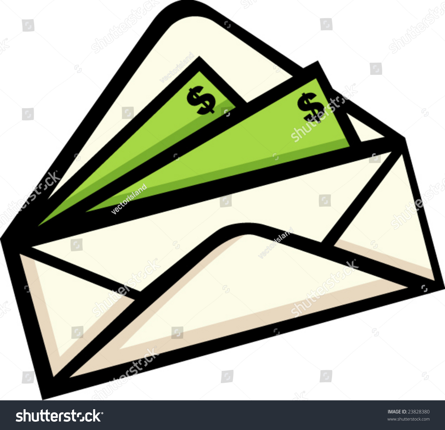 Money In Envelope Stock Vector Illustration 23828380 : Shutterstock