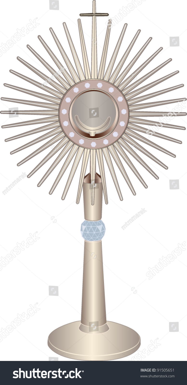 Monstrance Stock Vector 91505651 - Shutterstock