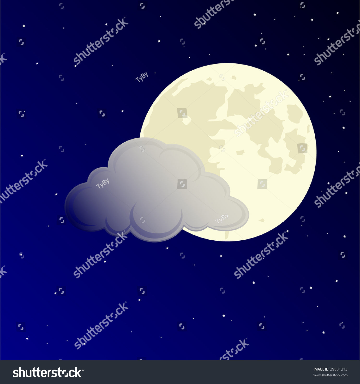 Moon Stock Vector Illustration 39831313 : Shutterstock