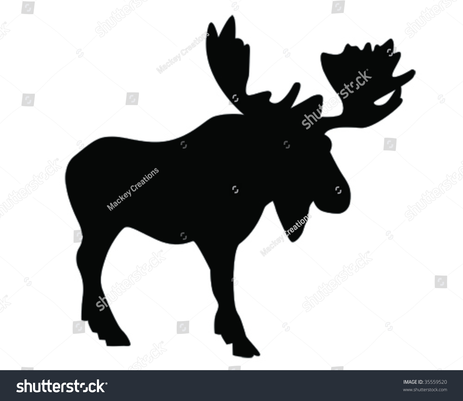 Moose Vector Illustration - 35559520 : Shutterstock