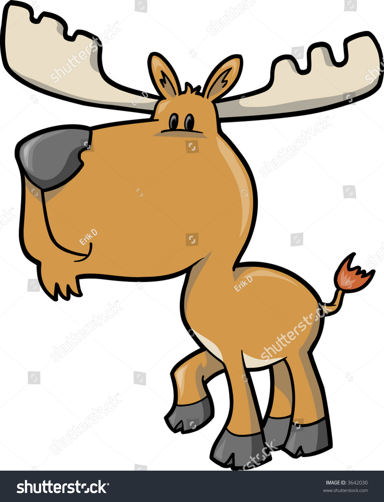 Moose Vector Illustration Stock Vector 3642030 - Shutterstock