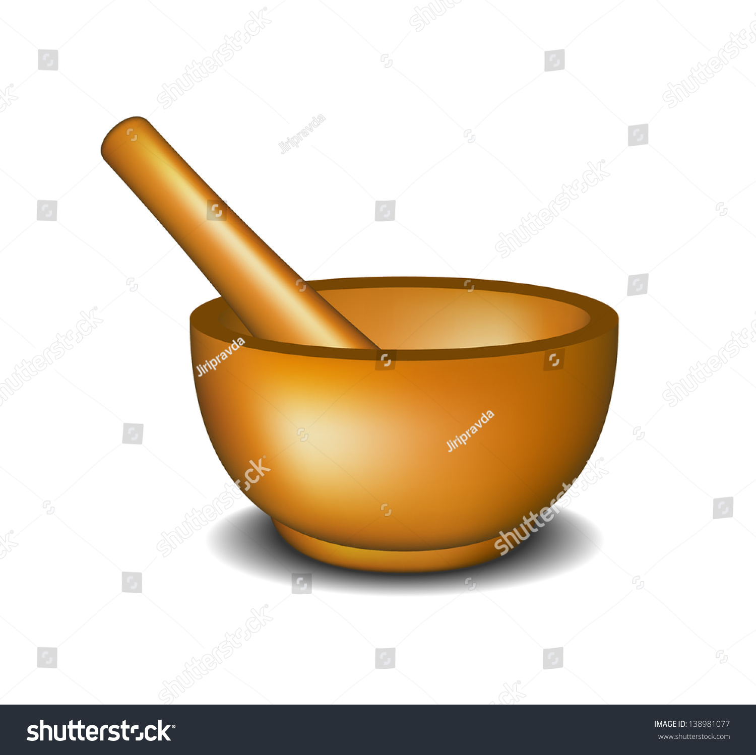 Mortar And Pestle Stock Vector Illustration 138981077 : Shutterstock