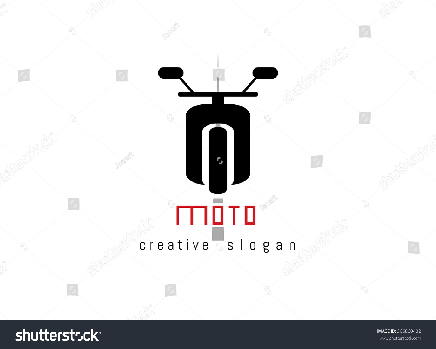 Motorbike Motorcycle Symbols Black Silhouette Bike Stock Vector