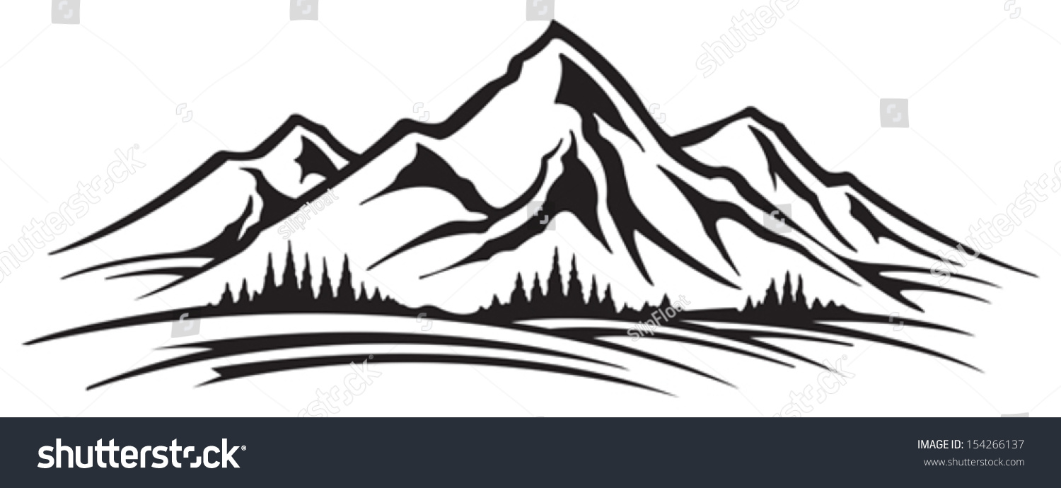 vector clip art mountain - photo #31