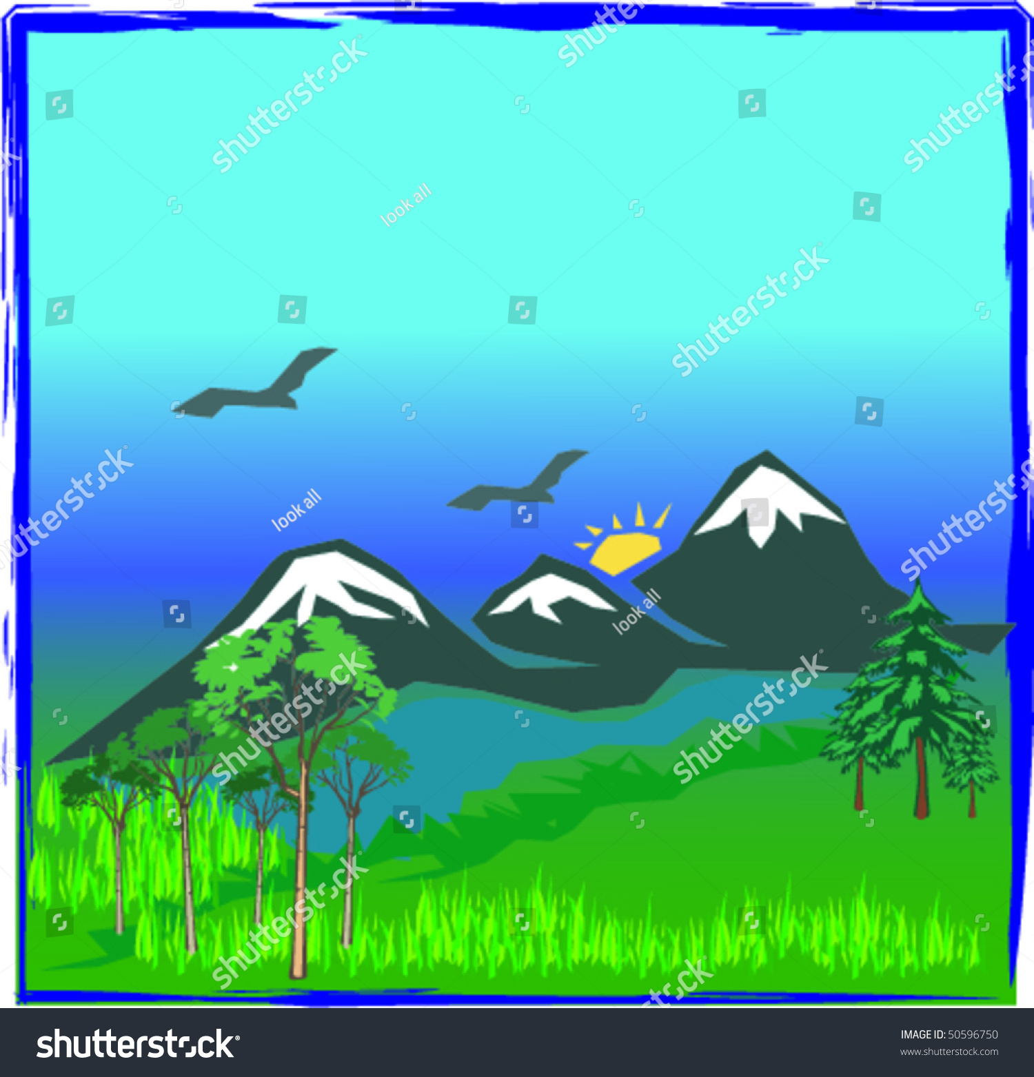 Mountain Vector Stock Vector 50596750 - Shutterstock