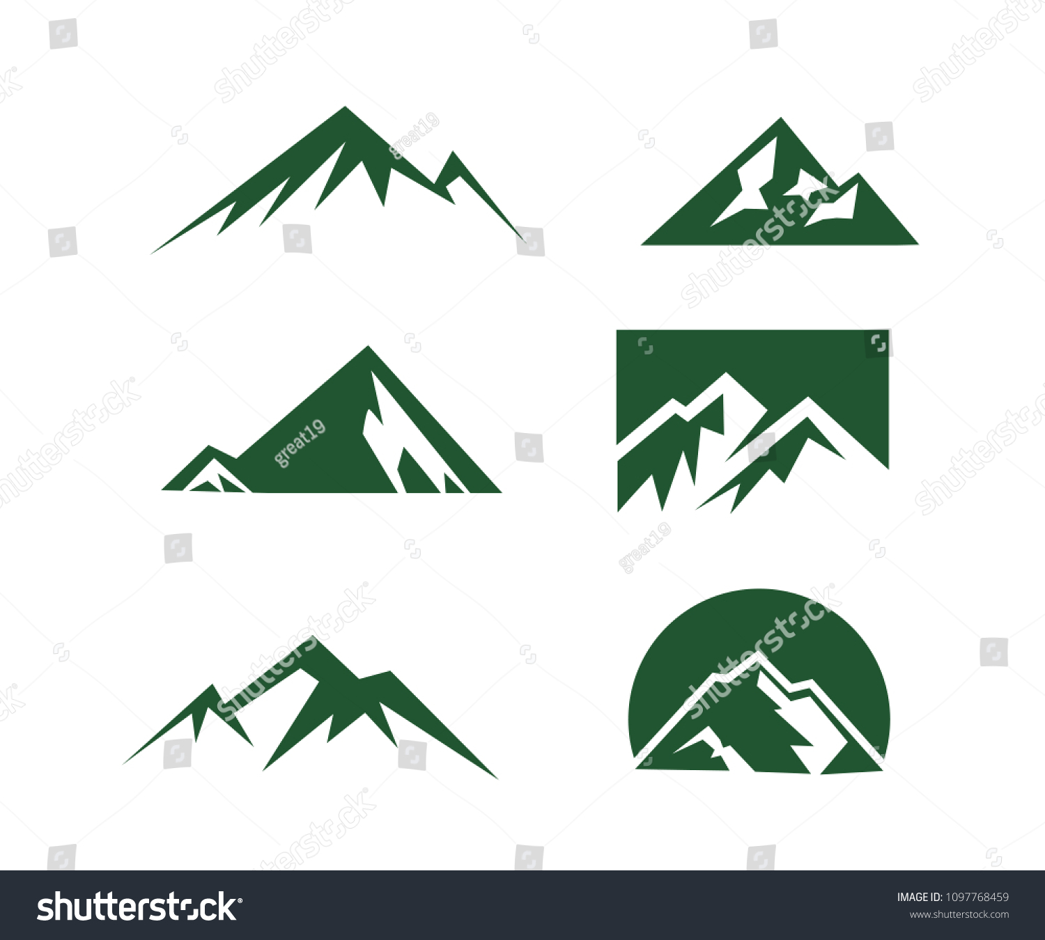 Mountains Peak Vector Icon Logo Design Stock Vector Royalty Free