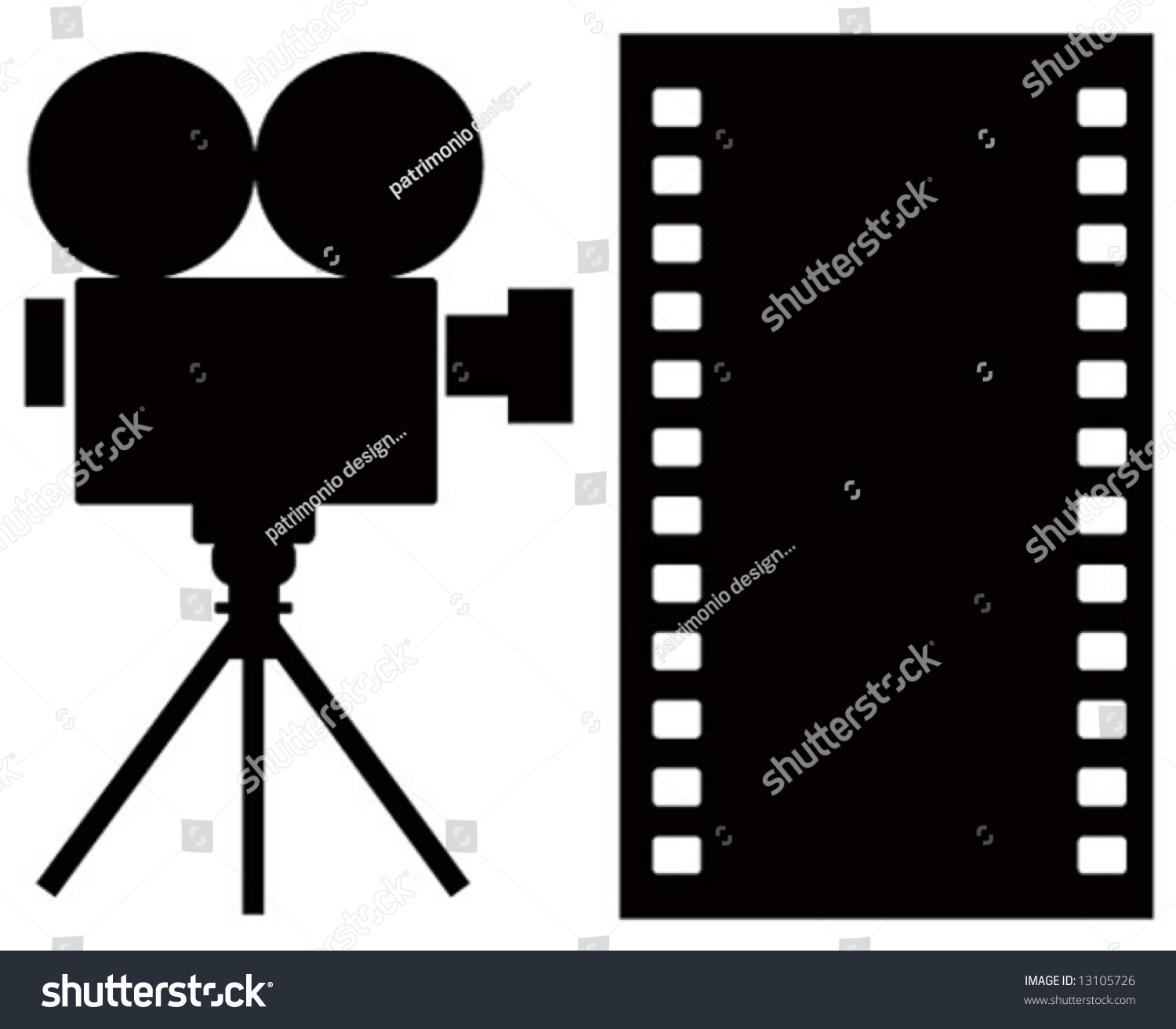 Movie Film Icon Stock Vector Illustration 13105726 : Shutterstock