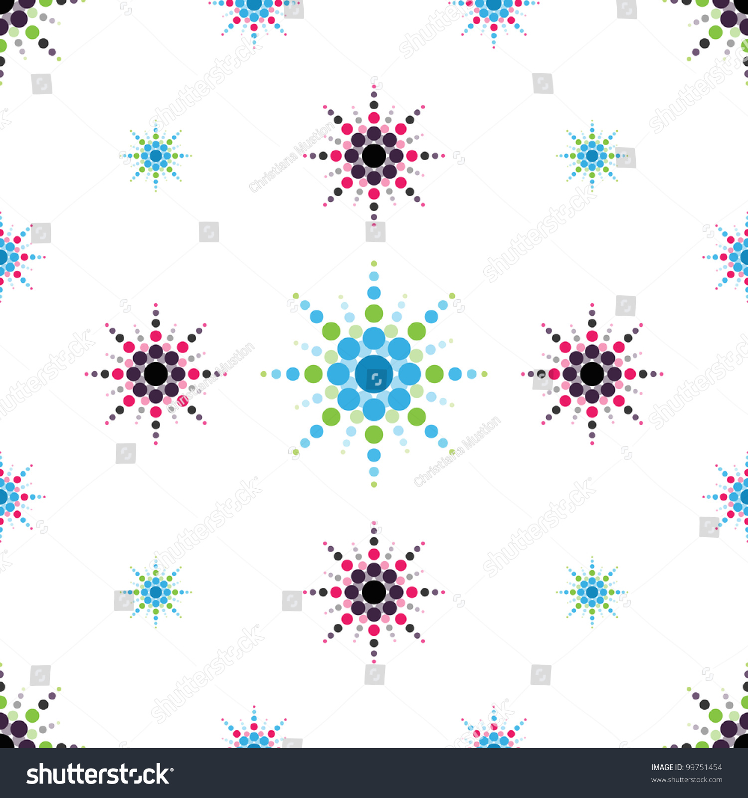 Multicolored Star Pattern On White Stock Vector Illustration 99751454 