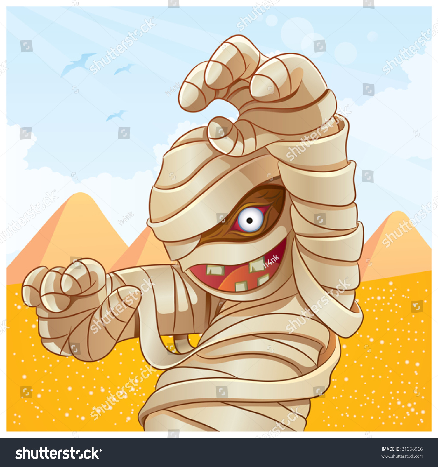 Mummy Cartoon Stock Vector 81958966 - Shutterstock