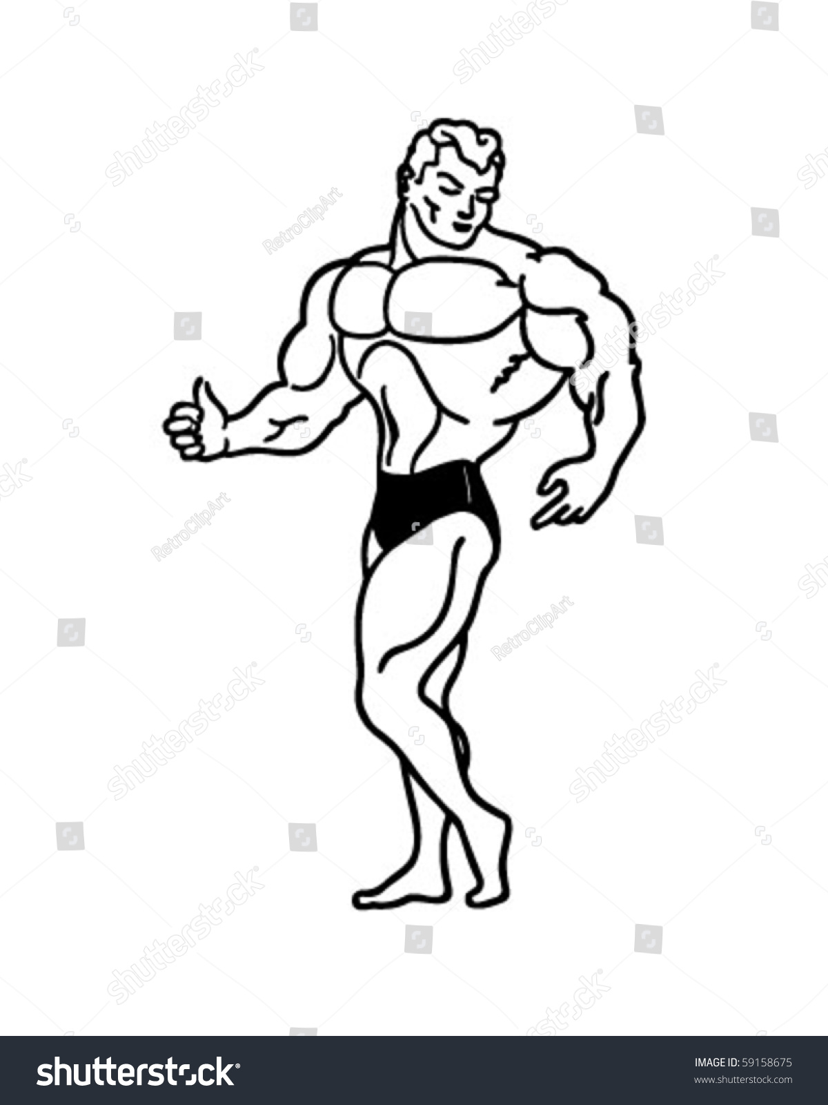 free clipart muscle man - photo #45