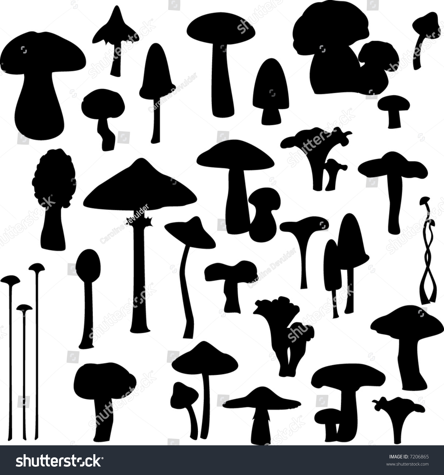 mushroom silhouette clip art - photo #23