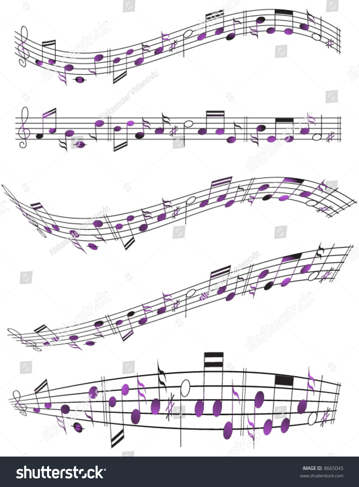 Music Sheet Stock Vector Illustration 8665045 : Shutterstock