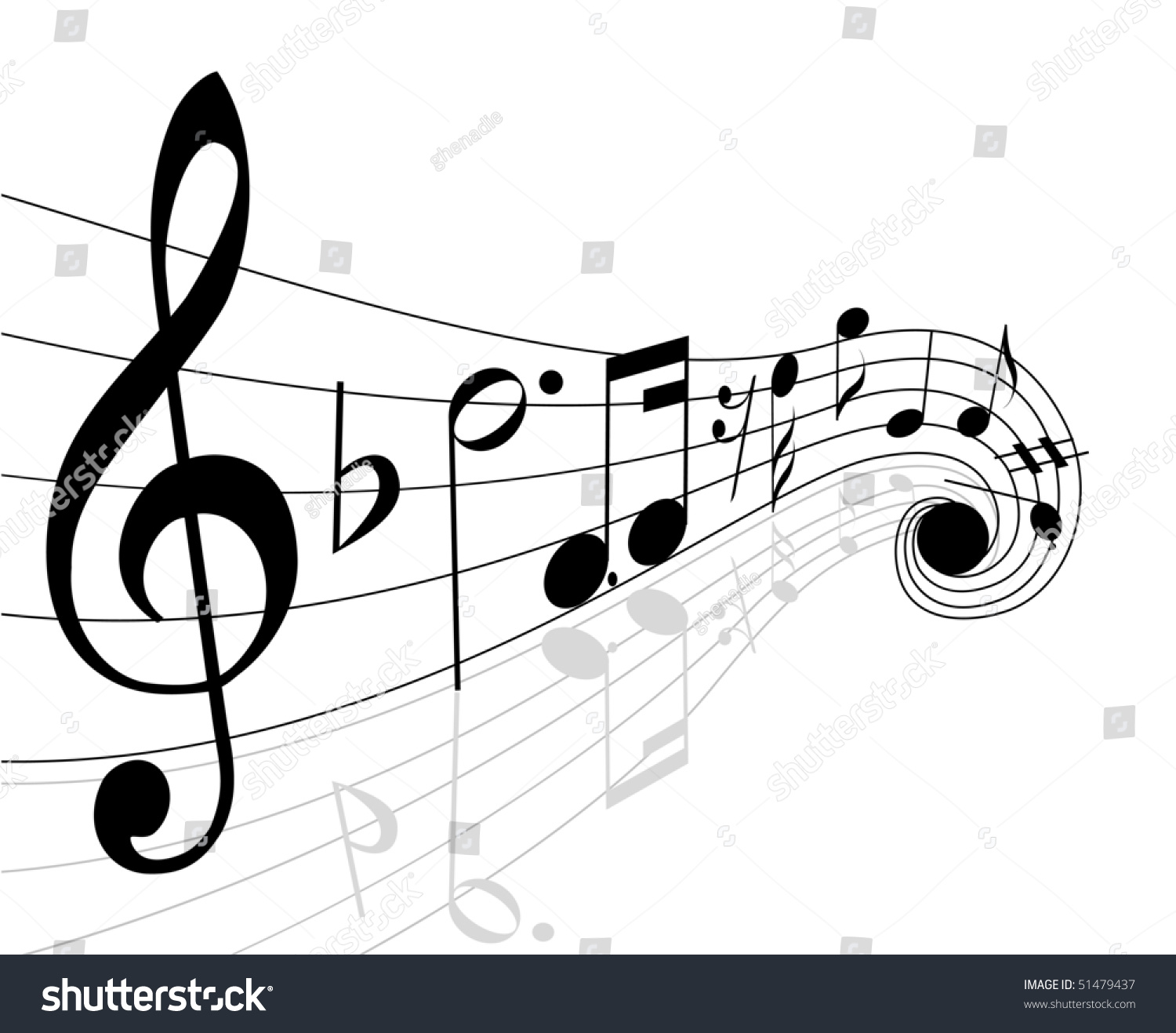 Musical Notes Stock Vector Illustration 51479437 : Shutterstock