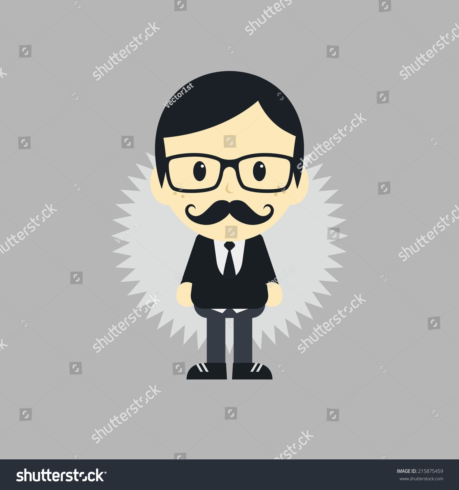Mustache Guy Cartoon Stock Vector 215875459 - Shutterstock