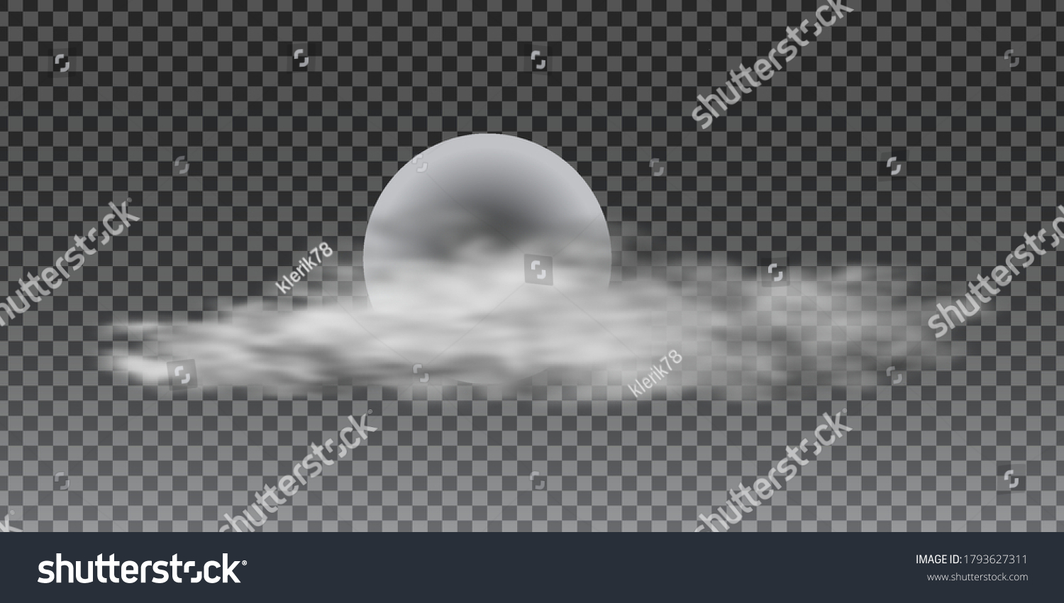 Mystical Night Sky Background Full Moon Stock Vector Royalty Free