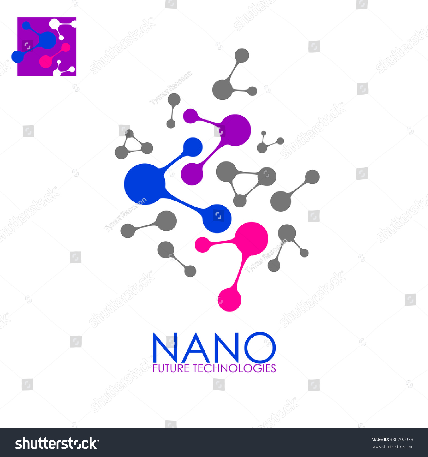 Nanotechnology Nano Logo Template Design Logo Stock Vector Royalty