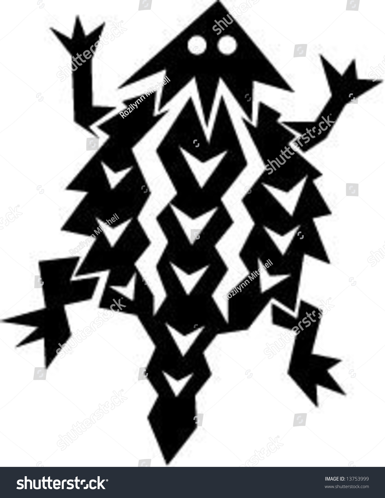 Native American Horned Toad Stock Vector 13753999 : Shutterstock