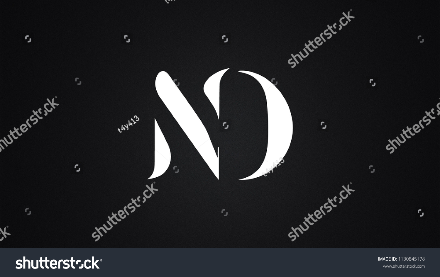 Nd Letter Logo Design Template Vector Stock Vector Royalty Free