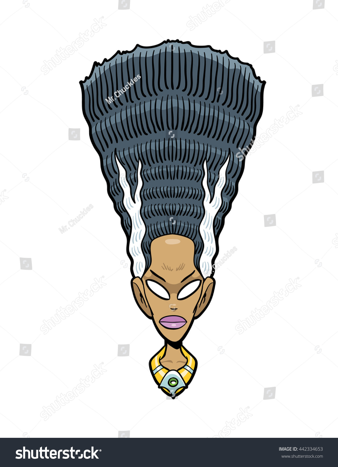 Nefertiti Queen Nile Wife Akhenaten vector de stock libre de regalías