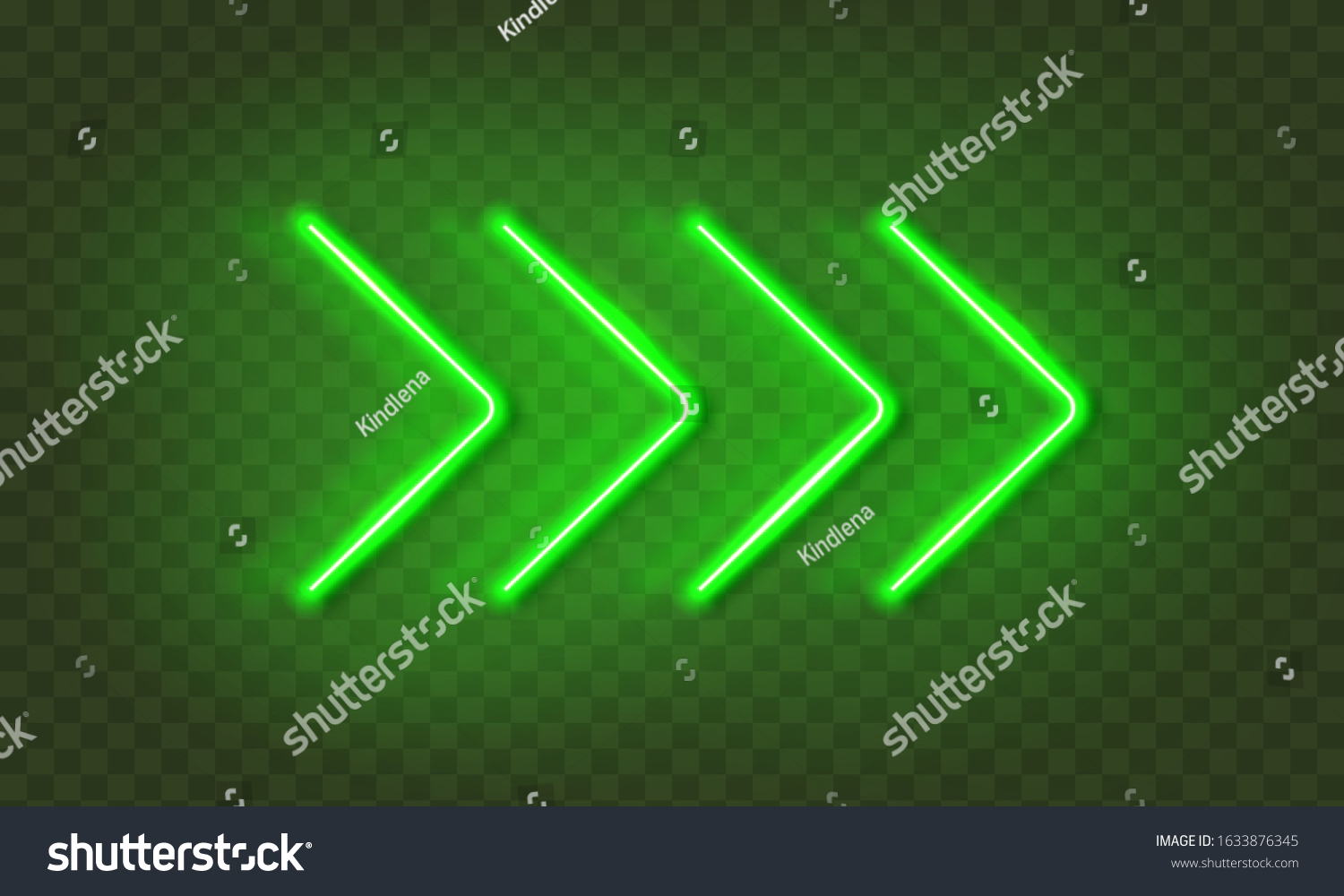 Neon Arrow Lamp Wall Sign Isolated Stock Vector Royalty Free