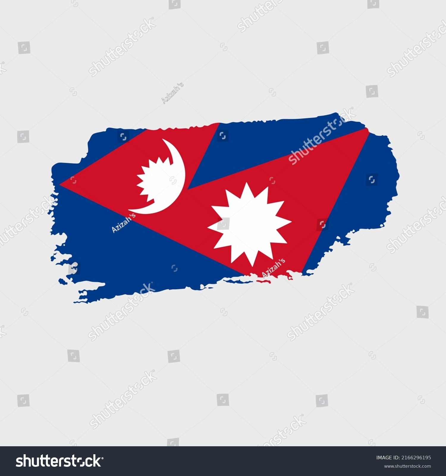 Nepal Flag Grunge Texture Vector Illustration Stock Vector Royalty