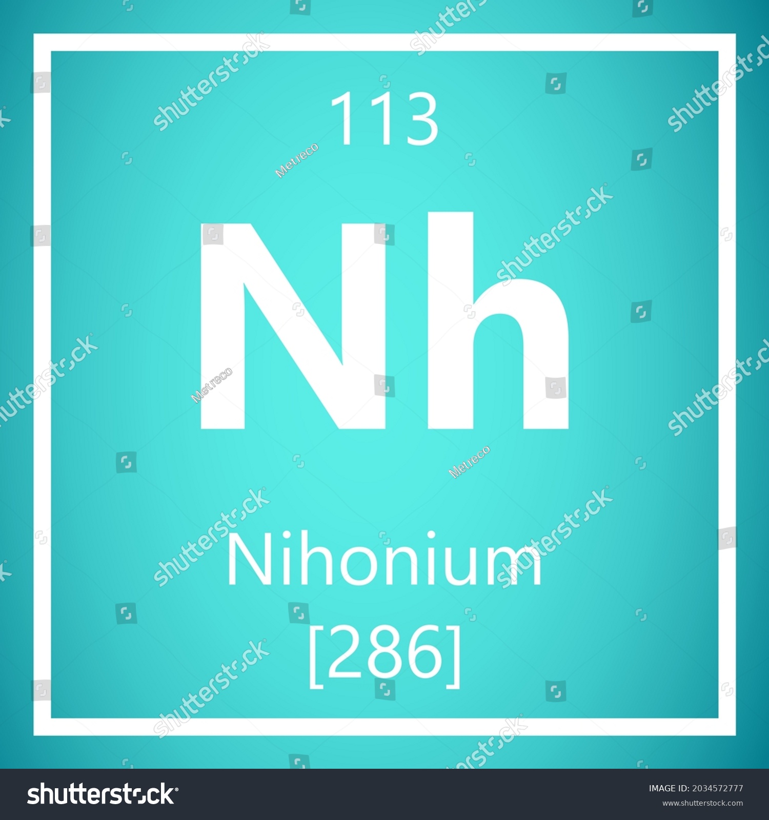 Nihonium Nh Periodic Table Elements Atomic Stock Vector Royalty Free